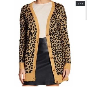 Abound leopard cardigan sweater